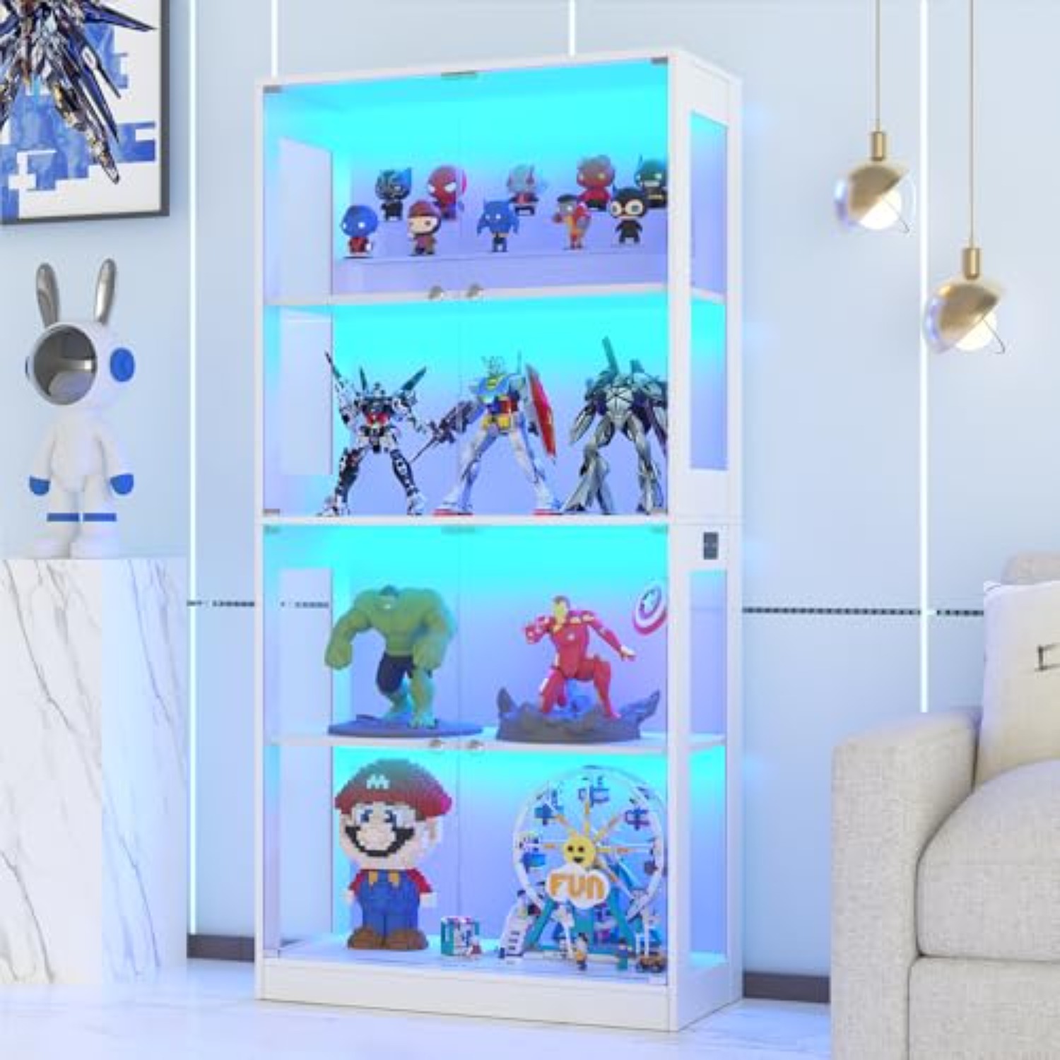 Glass Cabinet Display - Витрина с стеклянной дверцей 65 дюймов,