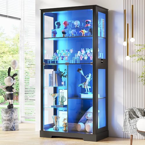 Glass Cabinet Display - Стеклянная витрина 71 дюйм с RGB-подсветкой
