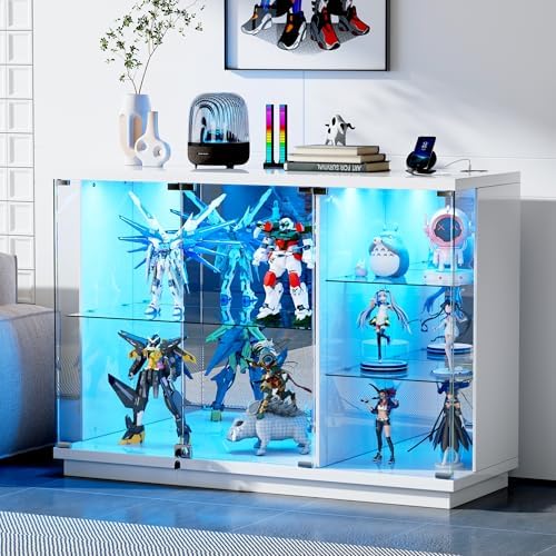 Glass Cabinet Display - Стеклянная витрина с замком и LED-подсветкой,