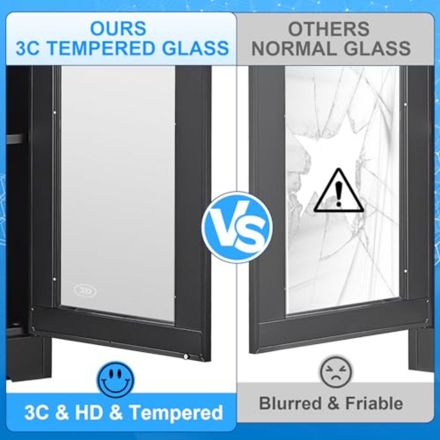 71-дюймовый черный металлическ – обзор и цена Glass Cabinet Display