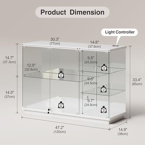 Стеклянная витрина RGB с замко – обзор и цена Glass Cabinet Display