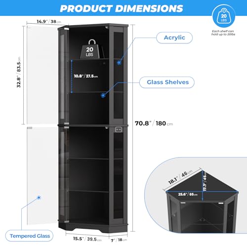 Угловой витринный шкаф высотой – обзор и цена Glass Cabinet Display