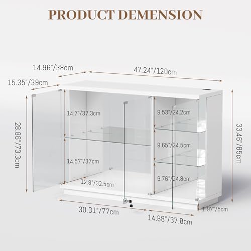 Стеклянная витрина с замком и  – обзор и цена Glass Cabinet Display